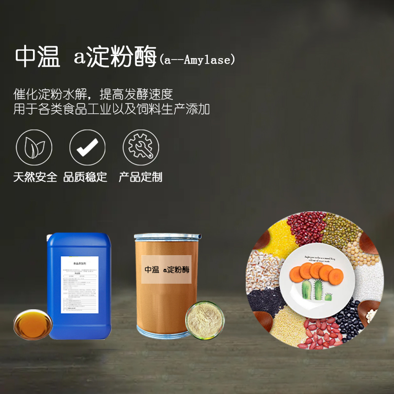 中温α-淀粉酶 退浆酶淀粉酶，液化酶，纺织造纸酶饲料、果汁加工、烘焙等行业